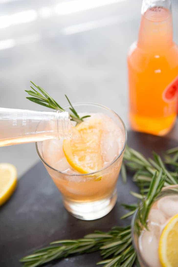 Greyhound drink variation with rosemary