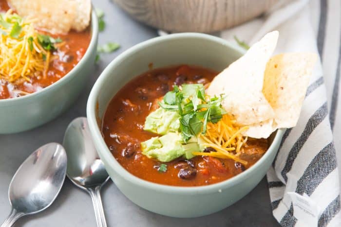 Brisket chili with beans 