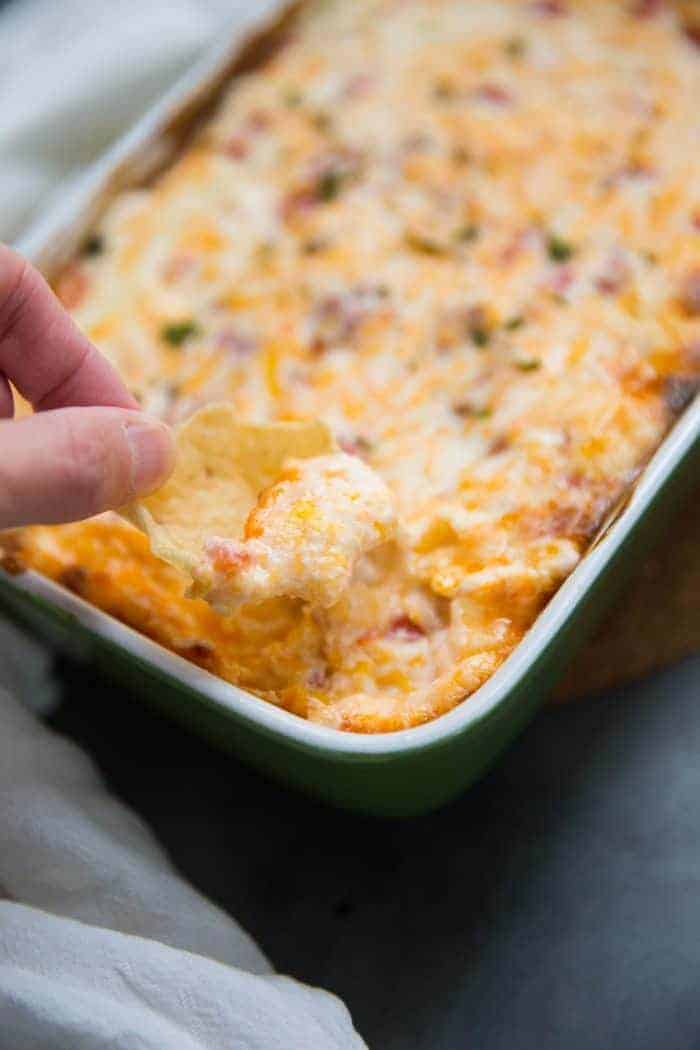 baked pimento cheese dip with cream cheese