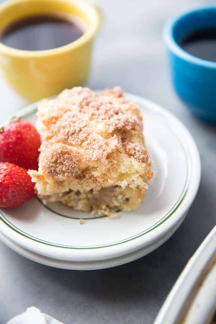 Easy pear coffee cake