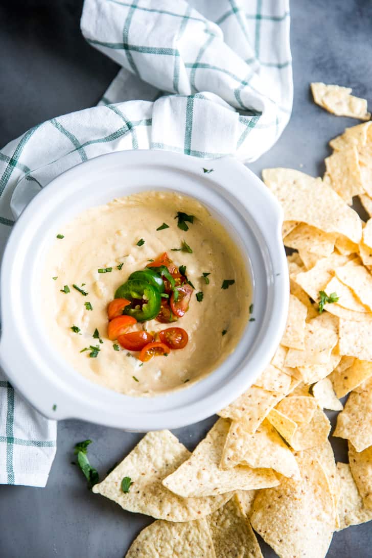 Easy Chile Verde Queso Blanco Dip - Lemons for Lulu