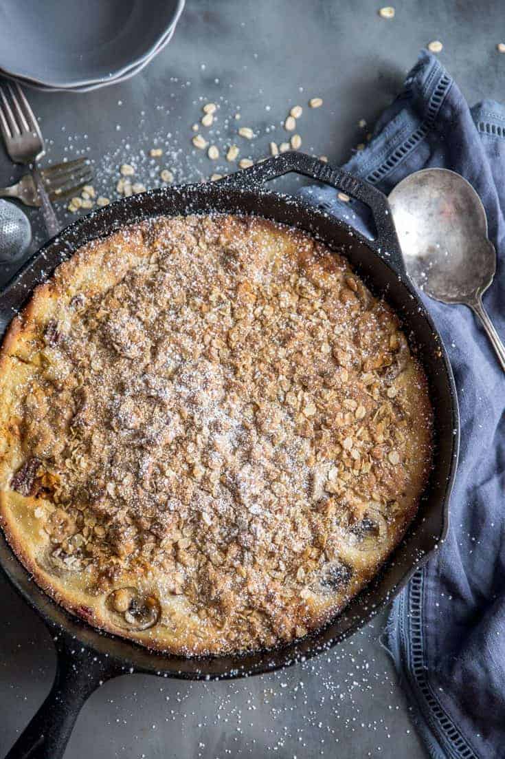 simple banana bread skillet