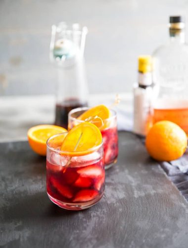 Old Fashioned Cocktail Recipe two glasses