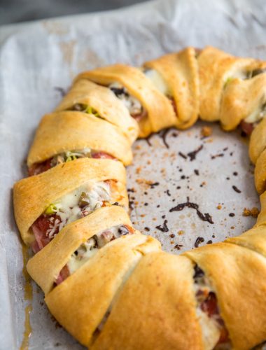 crescent ring recipe with antipasto filling