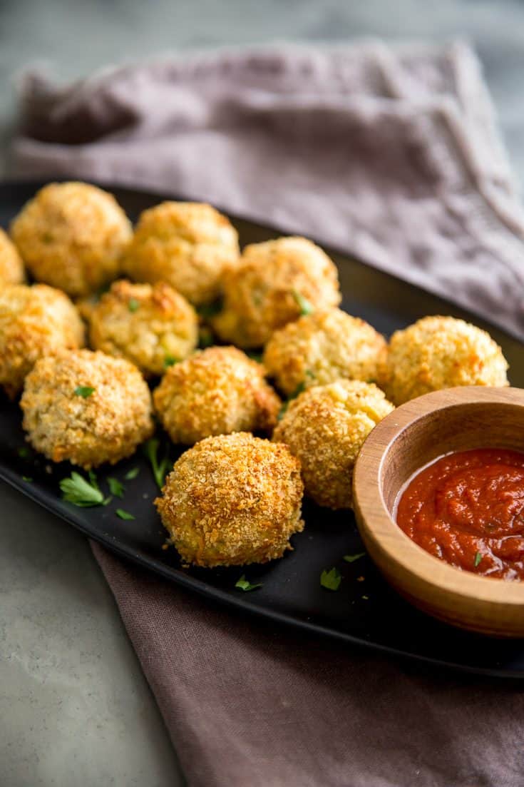 risotto balls with sauce