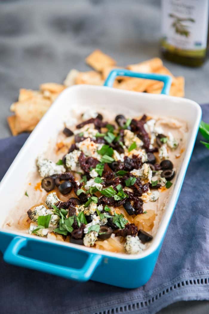 7 Layer dip with beans and goat cheese