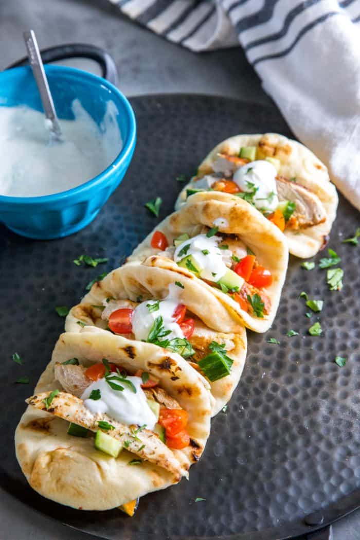 Chicken Gyro with sauce