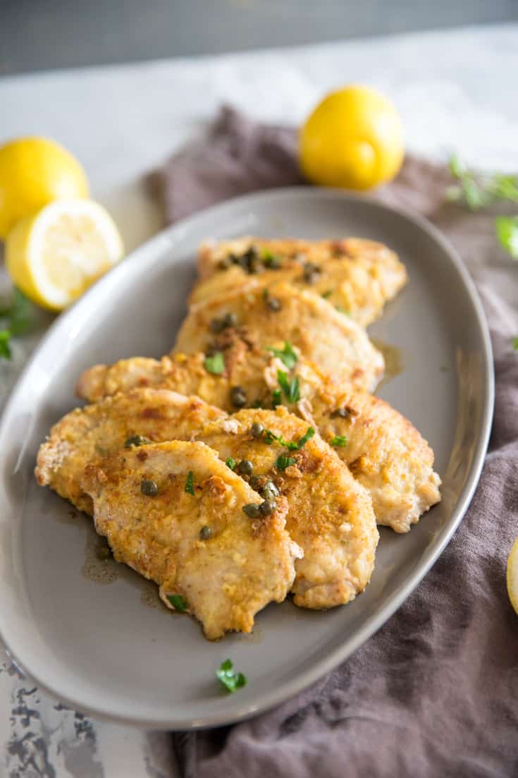 Pork Cutlets with Lemon Caper Sauce - LemonsforLulu.com