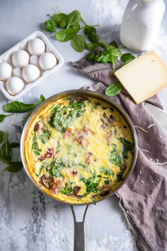 spinach Frittata whole skillet