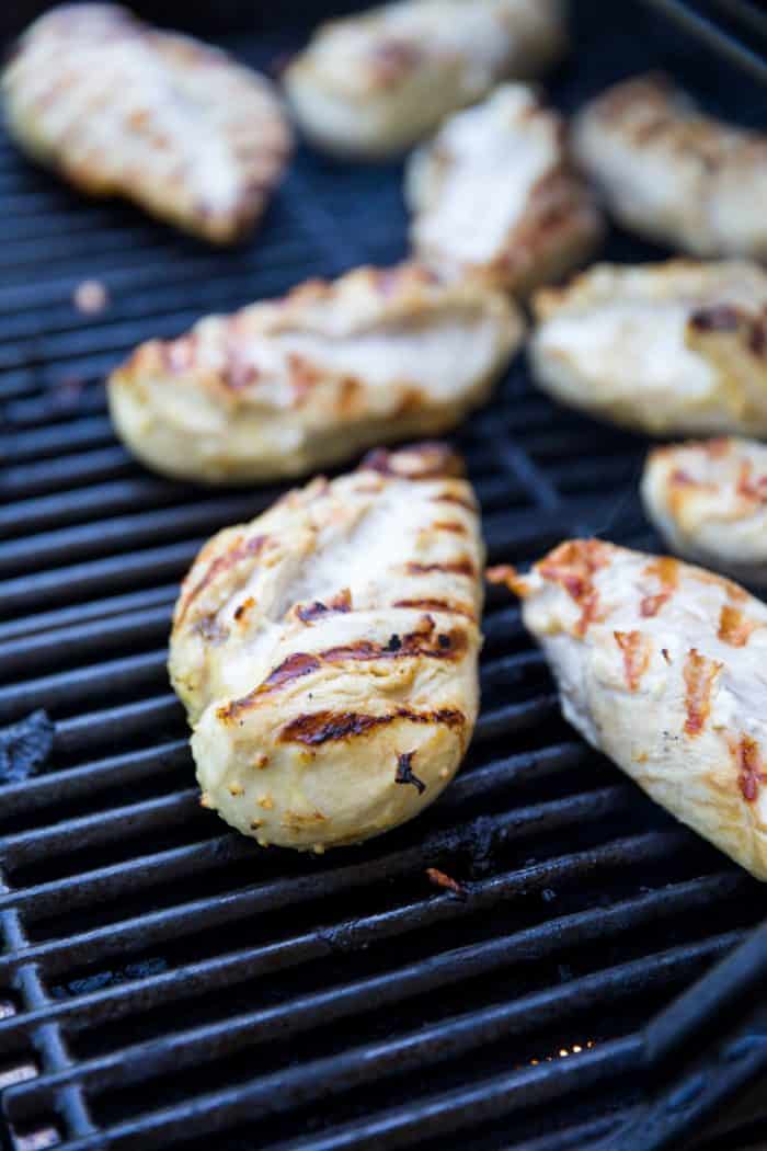 grilled chicken on a grill