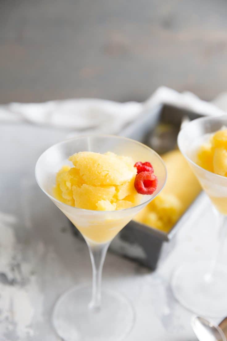 Mango Rum Punch Sorbet