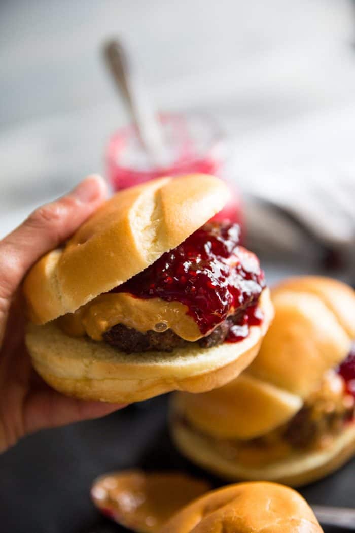 burger recipe with peanut butter and jelly