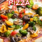 veggie pizza picture with title