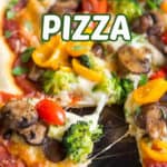 Veggie pizza image with title