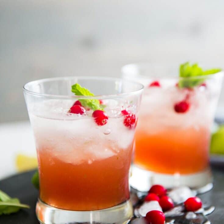 Cranberry Whiskey Smash