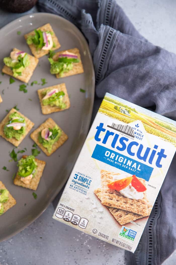 Triscuits and avocado