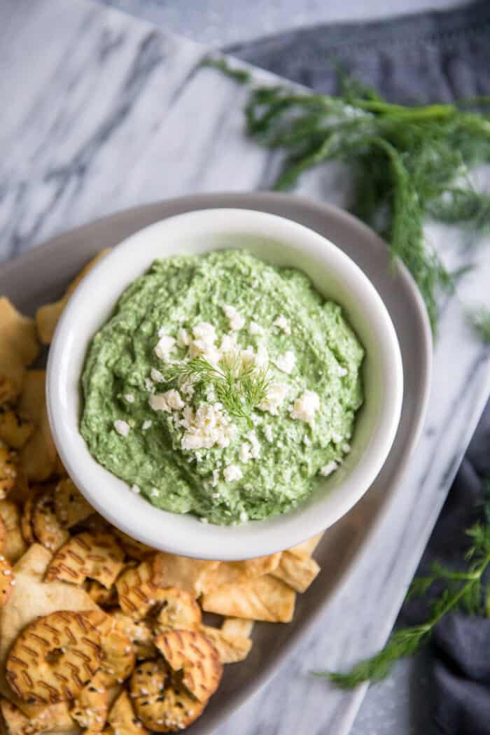 spinach  dip with feta