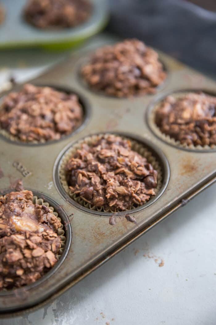 protein filled chocolate chip muffin
