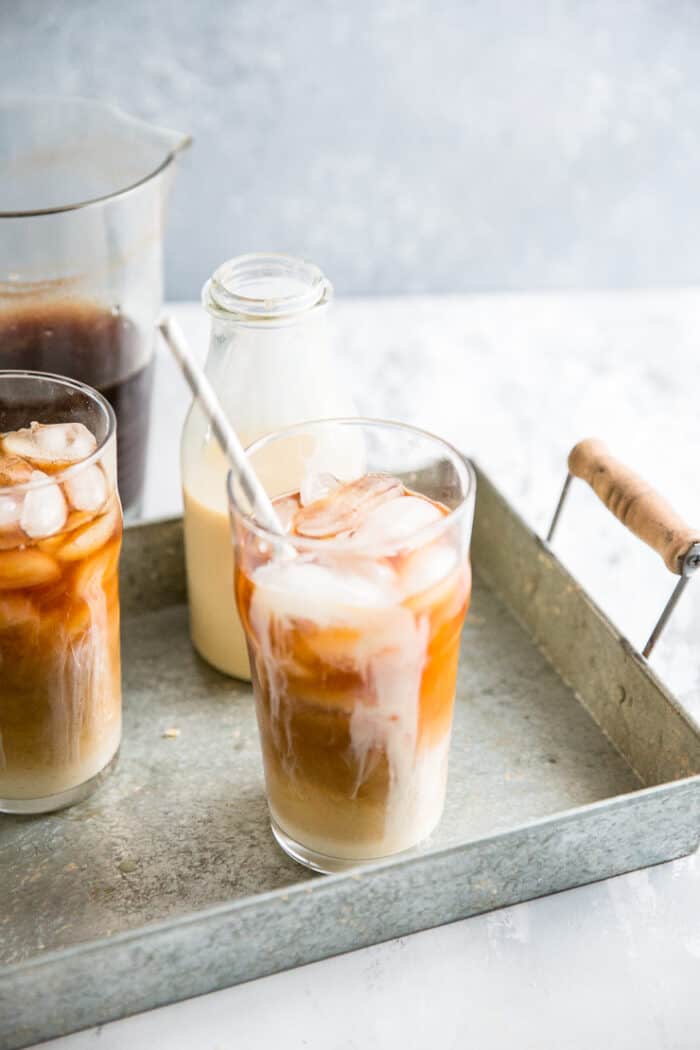 cold brew coffee recipe with a straw