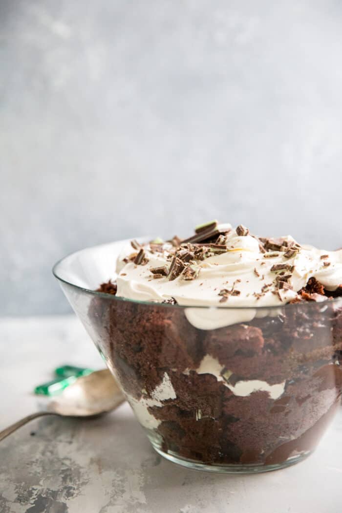 Irish cream chocolate trifle