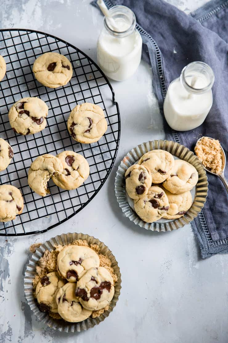 brown sugar cookies on plates and baking rack