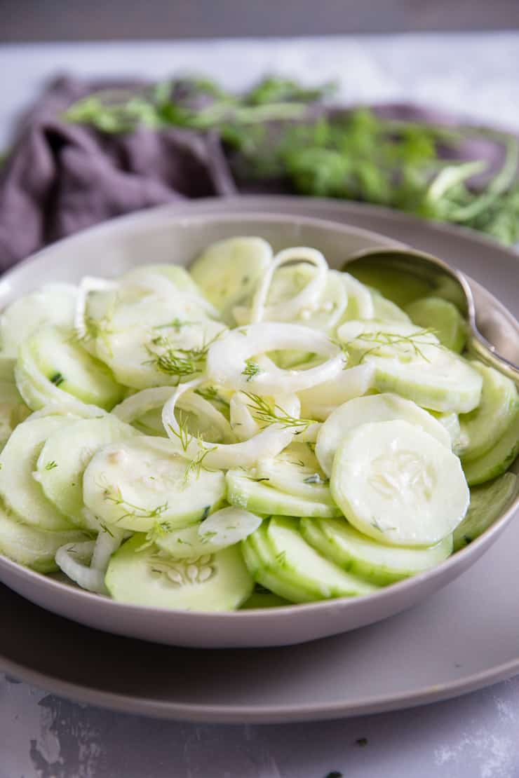 cucumber salad in dressing