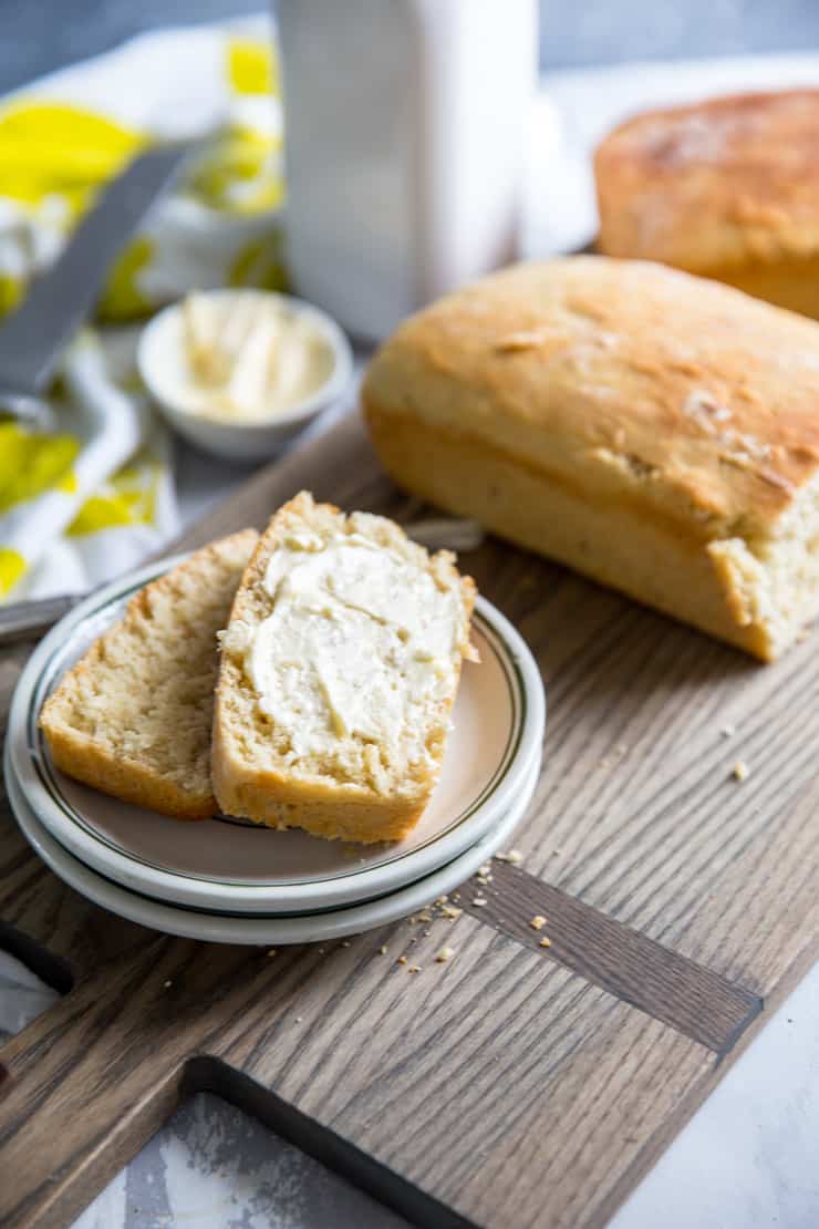 buttered slices of homemade bread recipe