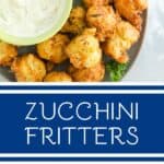 zucchini fritters with dip