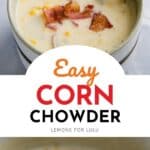 corn chowder recipe title photo