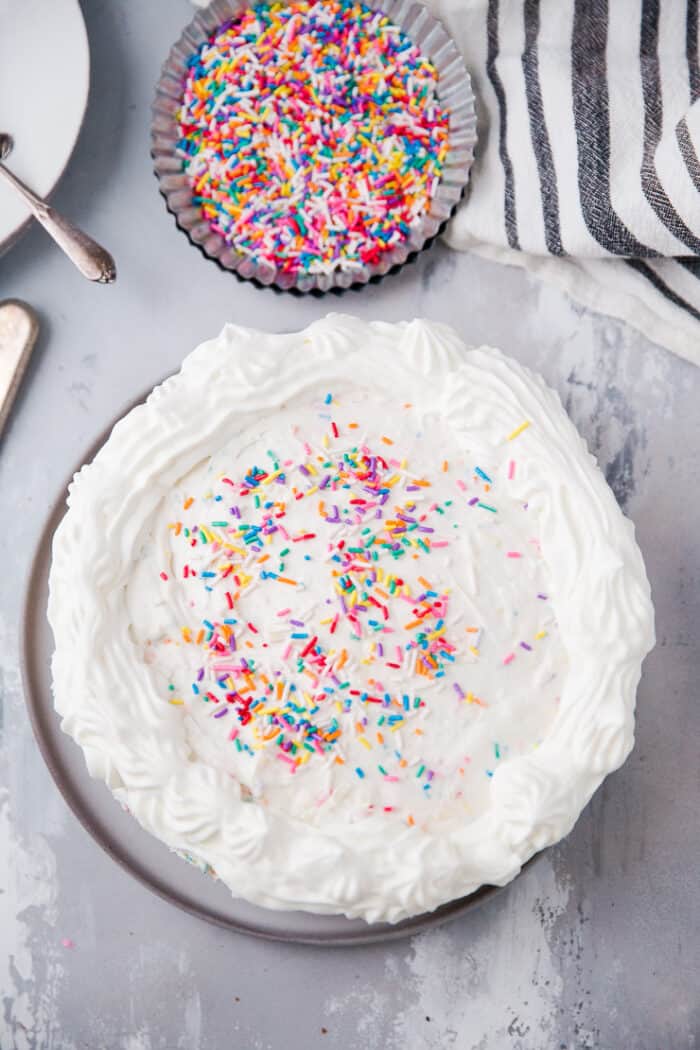 frosted funfetti cake