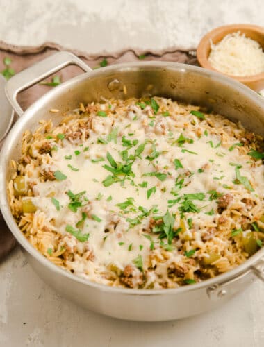 philly cheesesteak skillet meal story