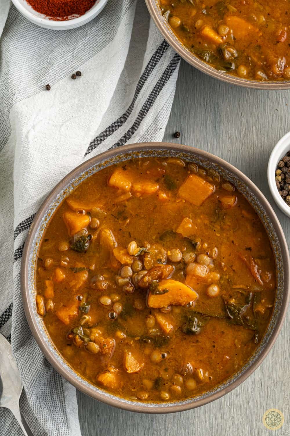 healthy lentils and sweet potato soup