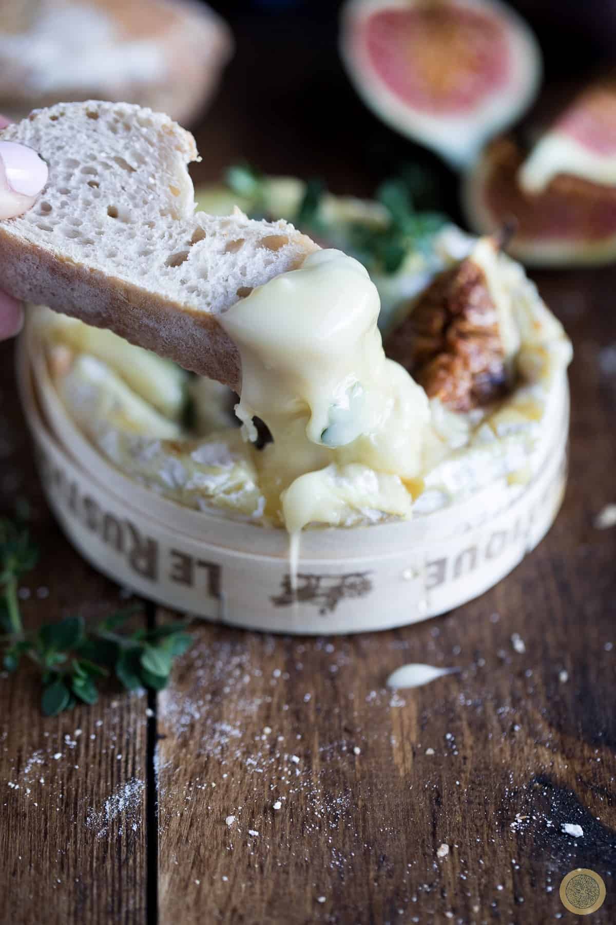 What can you dip in melted Camembert?