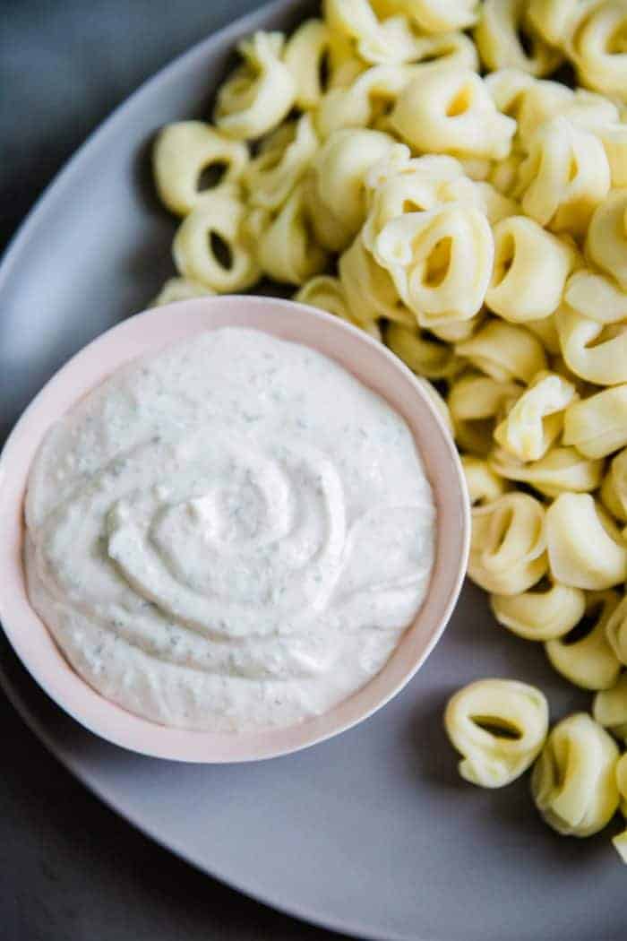 Parmesan Ranch Dip with Tortellini