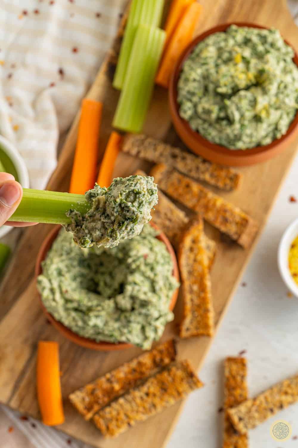 How long is vegan spinach dip good for?