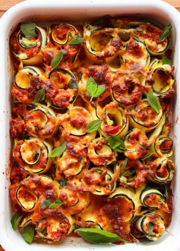 Vegetarian Zucchini Lasagna Spirals