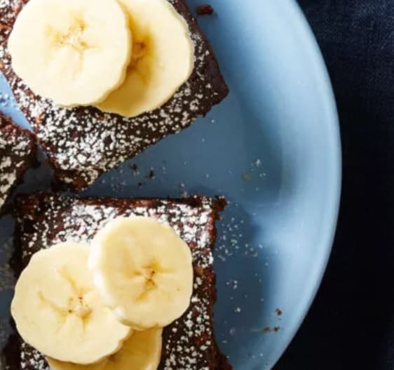 Banana and Chocolate Peanut Butter Brownies
