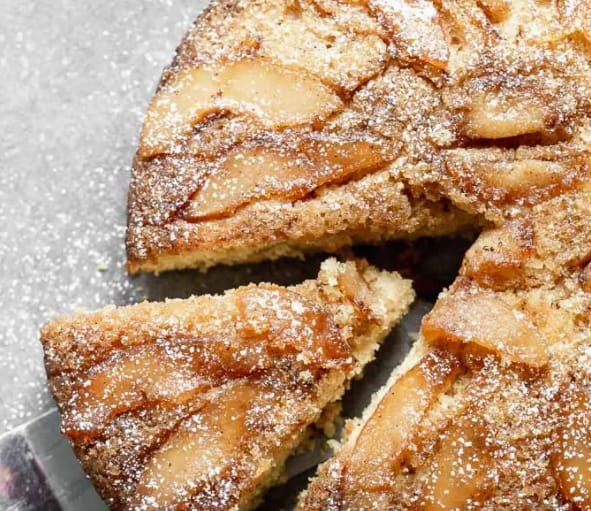 Brown Butter Upside-Down Pear Cake