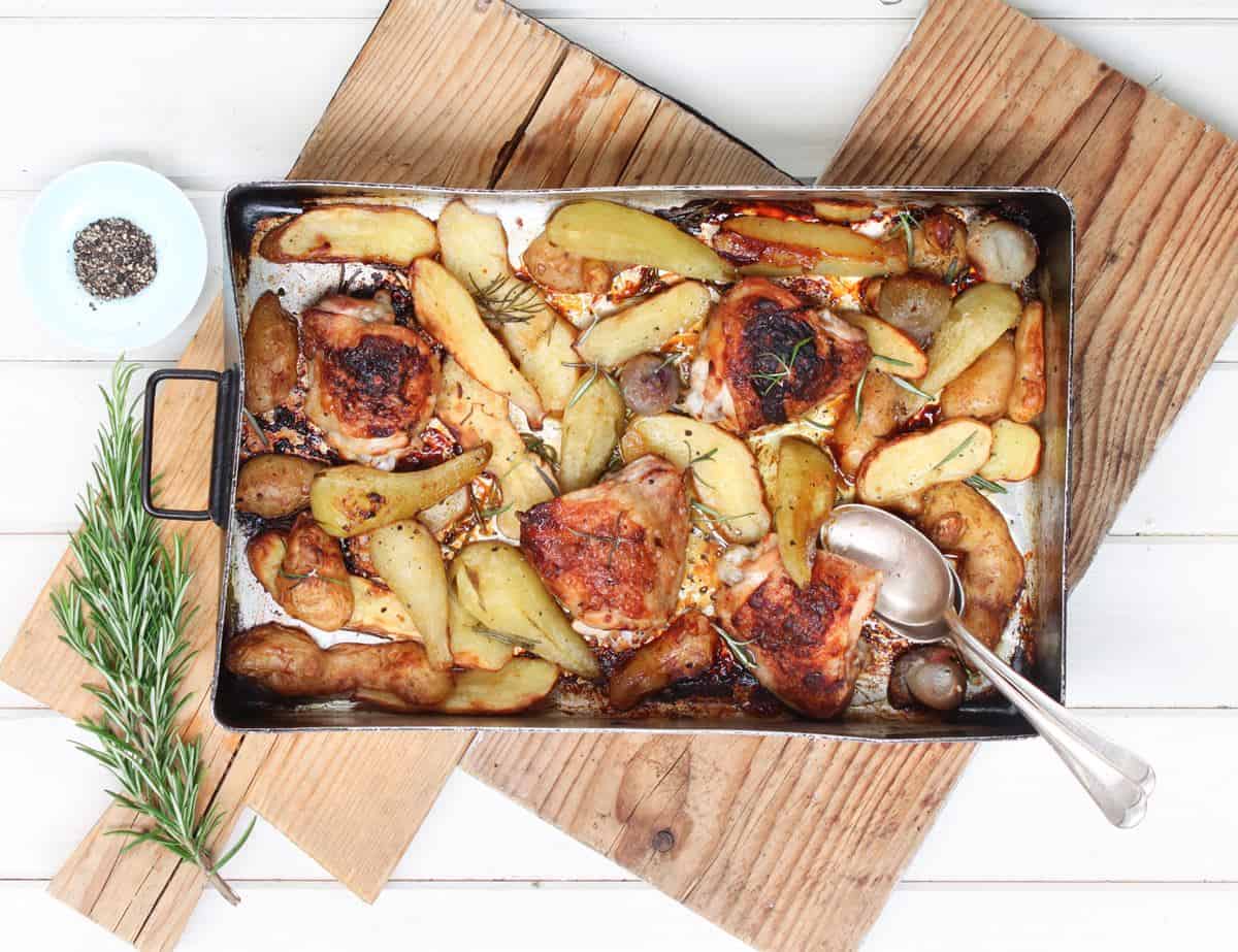 Pear Desserts and Rosemary Chicken