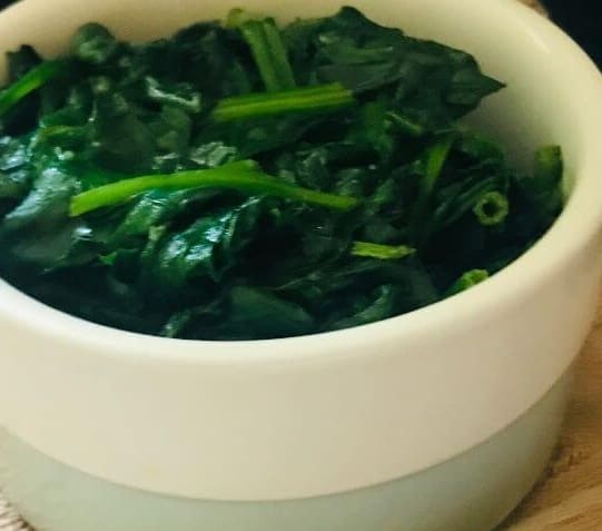 Air Fryer Buttered Spinach