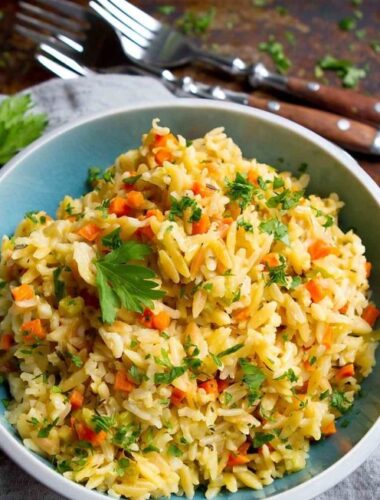 Brown Rice Pilaf with Orzo