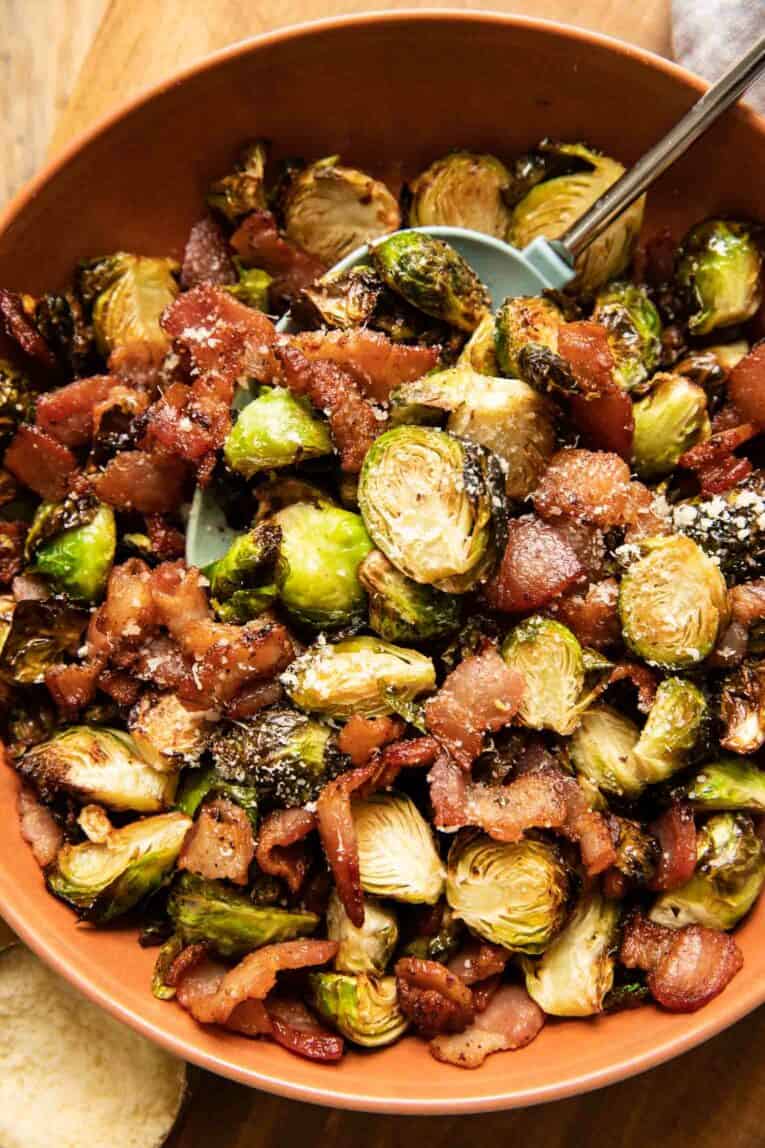 Crispy Brussel Sprouts with Bacon
