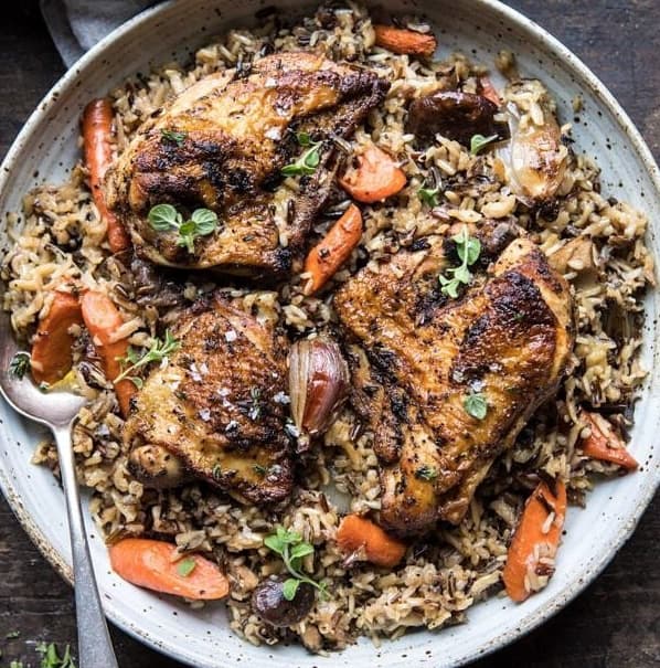 Slow Cooker Chicken and Rice Pilaf