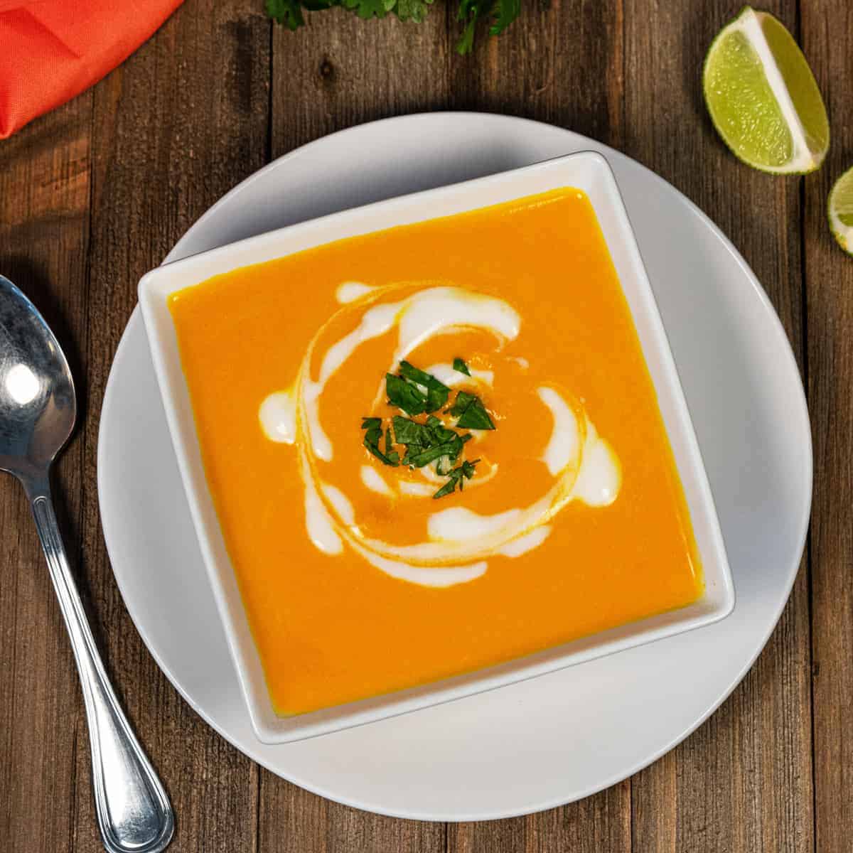 Creamy Vegan Carrot Ginger Soup with Coconut Milk