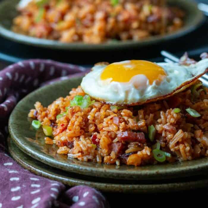 Gochujang Fried Rice with Leftover Ham