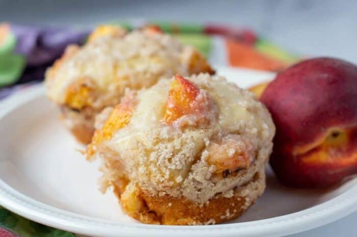 Peach Cobbler Muffins