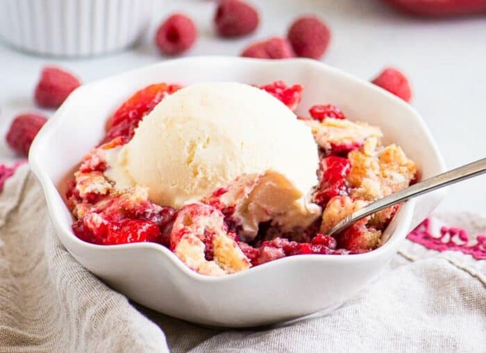 Raspberry Peach Cobbler