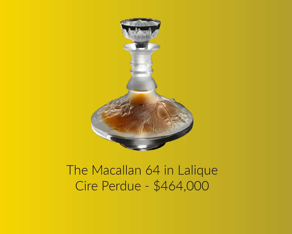 The Macallan 64 in Lalique Cire Perdue - $464,000
