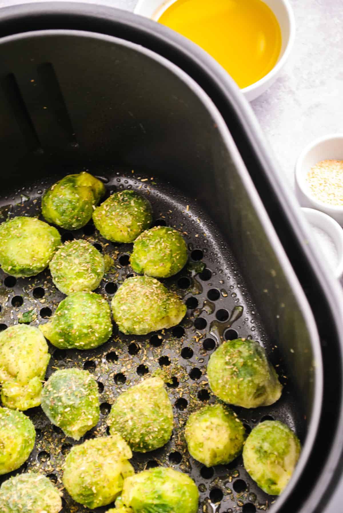 Air Fryer frozen Brussel sprouts step 1.1