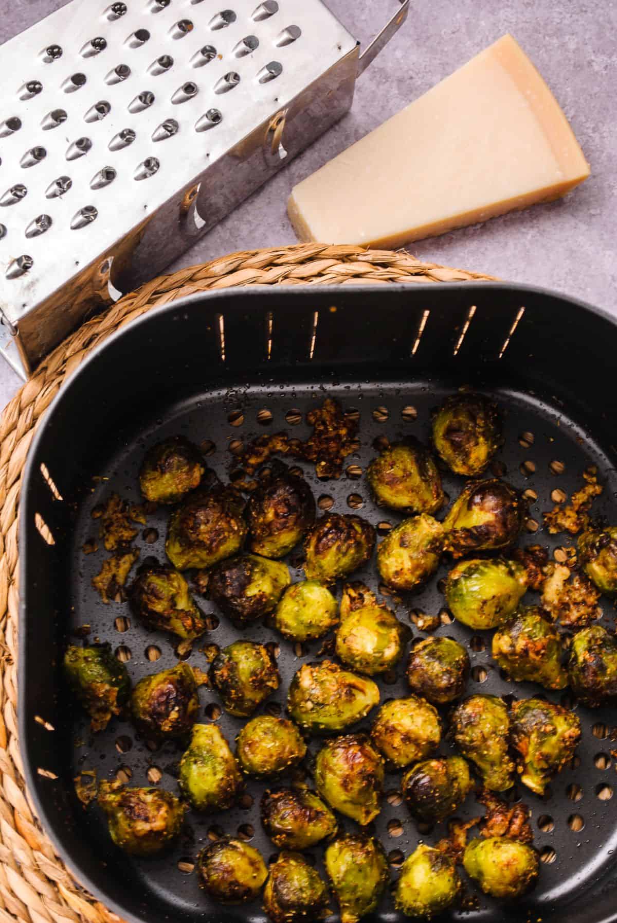 Air Fryer frozen Brussel sprouts step 4.1